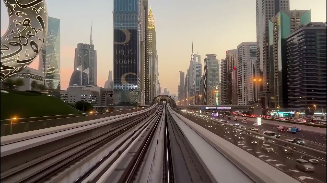 Dubai Morning Commute: A Look at Public Transport and Traffic.