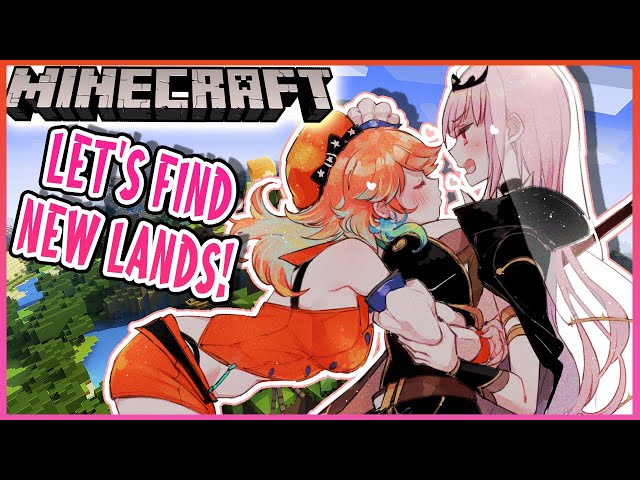 【KiaraXCalliope】Let's find new lands!!! 【Minecraft】#TAKAMORIのサムネイル