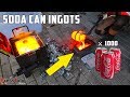 Shredding & Melting 1000 Coca Cola Soda Cans Into Huge Aluminium Ingots