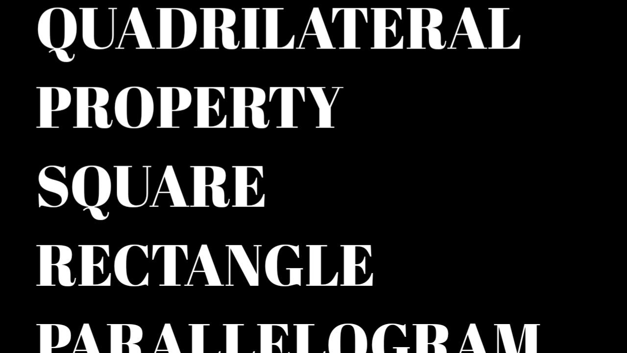 Quadrilateral property formula of rhombus Trapezium property