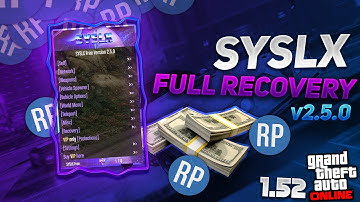 *SYSLX 2.5.0 MOD MENU* | GTA V Online 1.52 | BEST FREE MENU | | Full Recovery + Money Drop Tutorial