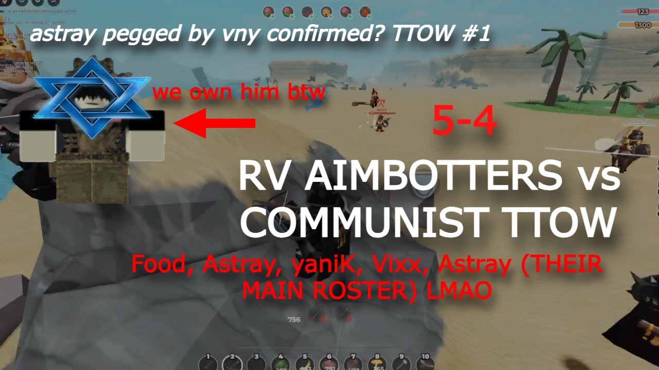 [RV vs Communist TTOW OFFICAL WAR 5-4] RV MAIN ROSTER vs TTOW MAIN ROSTER. AIMBOTTERS VS LEGIT EZ