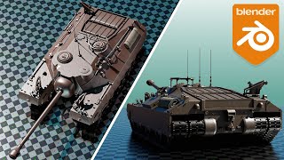 Blender Tank Modeling Timelapse | T95 Superheavy Tank (Arijan)