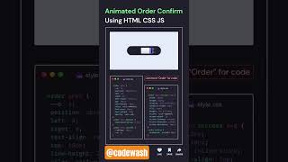 Celebrity Confirm Order place order animation in just using Html css #viral #webdevelopment #shortvideo #html Wealth
