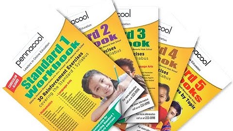 pennacool Mathematics and Language Arts Workbooks for Standards 1-5