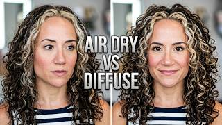 How to Style Natural Curls Air Dry Diffuse Naturally Curly Hair Styling #naturallycurlyhair #curls