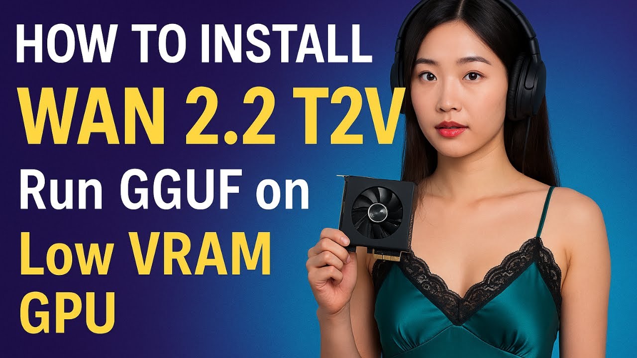 How to Install WAN 2.2 T2V | Run Text-to-Video GGUF on Any Low VRAM GPU ...