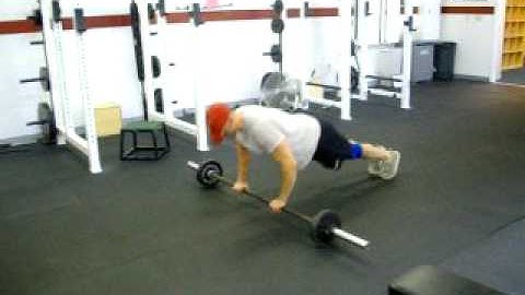 Barbell Roll Out to Push Up