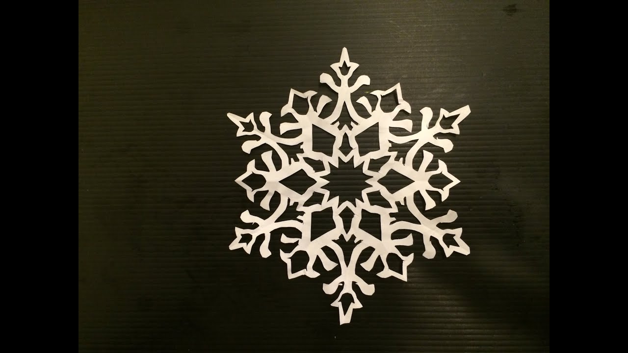 雪の結晶 Snowflake おりがみ 切り絵 作り方 Paper Cutout 切り絵 おりがみ 折り紙 面白い