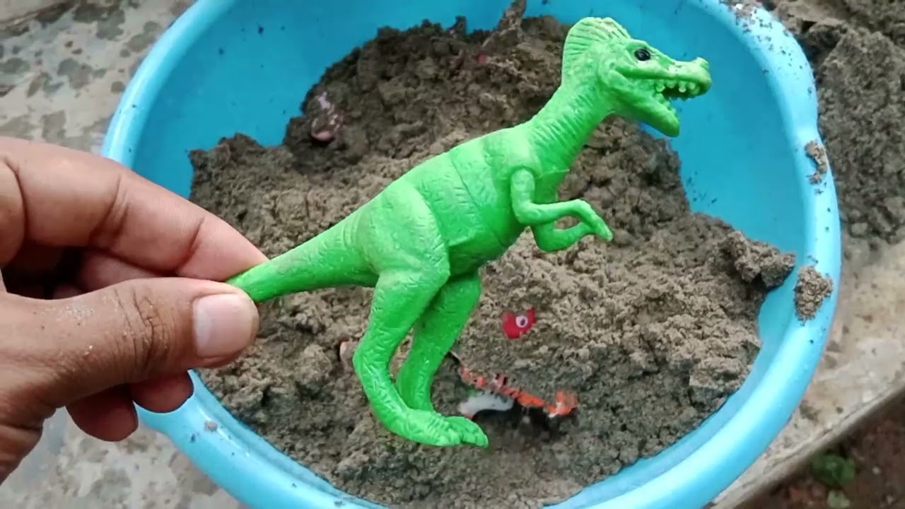 Fun Dinosaurs and Zoo Animal Toys in the Sandbox! YouTube