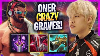 ONER CRAZY GAME WITH GRAVES! - T1 Oner Plays Graves JUNGLE vs Lee Sin! | Season 2024