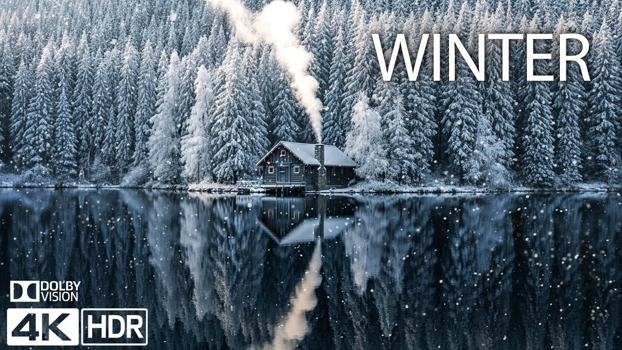 WINTER WONDERLAND - SNOW 4K ❄️Winter Magic & Relaxing Music for Stress Relief