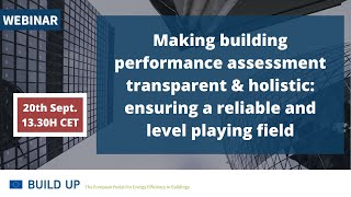 Celebrity Webinar | Making building performance assessment transparent & holistic Profile