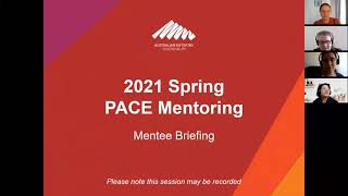 PACE mentee briefing