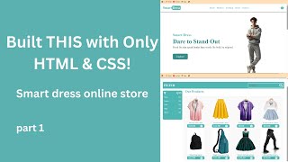 Build an Online Store Using Only HTML & CSS | SmartDress Website Tutorial