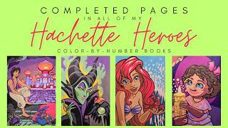 Completed Disney Color By Number Pages in Hachette Hero Books| Lireka