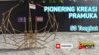 Download Lagu PIONERING PRAMUKA 50 TONGKAT || PIONERING KREASI TIANG BENDERA||Miniatur Pionering Pramuka||tutorial MP3