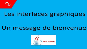 Les Interfaces Graphiques avec swing الواجهات الرسومية 2- afficher un message de bienvenue
