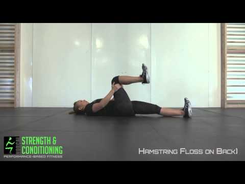 Hamstring Floss on Back