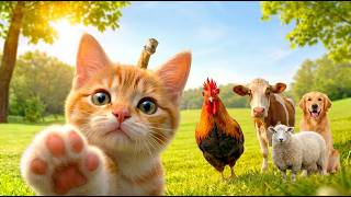 Animal Sounds for Kids 🦁🐘🐶 | Cute Wild &amp; Farm Animals Learning Video