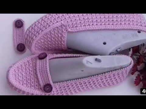 (Uyarlama bana ait)Zapatos Panduflas Crochet Tados las Tallas Tejido de un makosen modelleri/patik