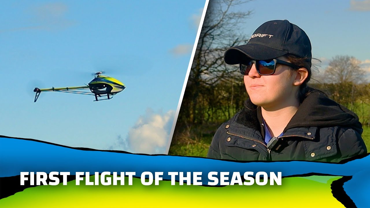 First flights of the season - RC helicopter practice
