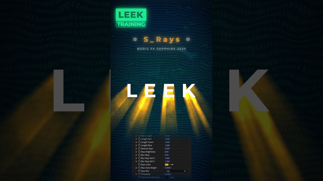 S_Rays from Boris Fx Sapphire 2025. 