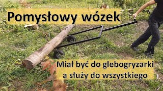 Pomysłowy wózek na działkę