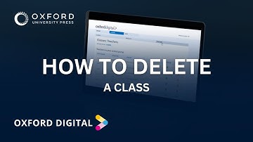 How to delete a class | Oxford Digital