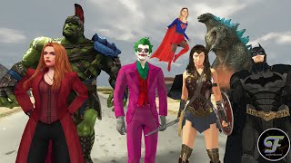 Joker & Super Heros Vs Godzilla | PUBG Animation