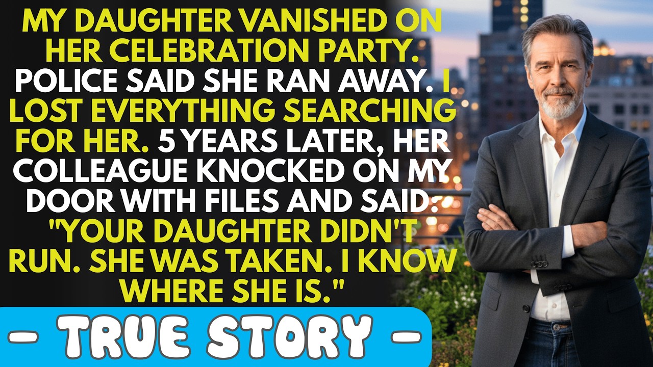 My daughter vanished on her celebration party, and 5 years later her work colleague showed up and...