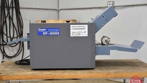 2007 Duplo DF-1000 Air Suction Folding Machine