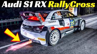 CRAZY 600 Hp Audi S1 Quattro RX Rallycross at San Marino Rally Legend - Brutal Power, Flames & Show!