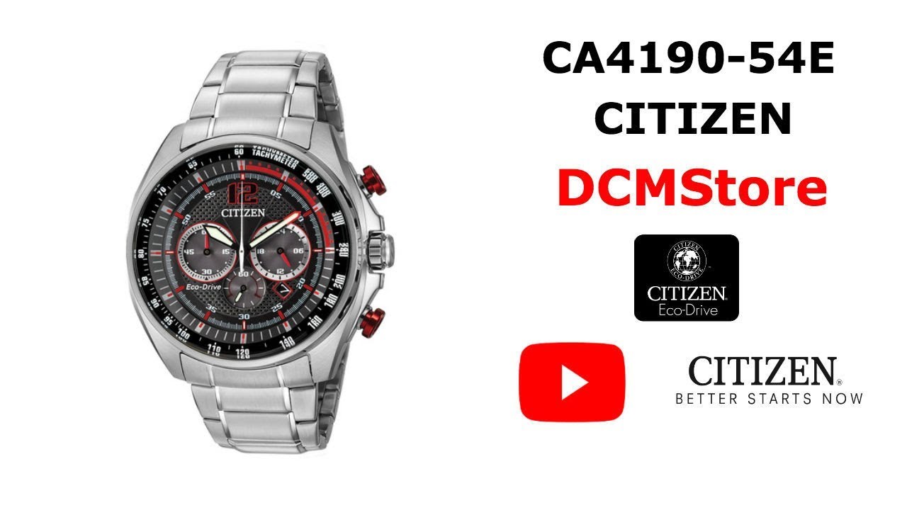 Citizen Eco-Drive WDR Mens Watch CA4190-54E - Overview - YouTube