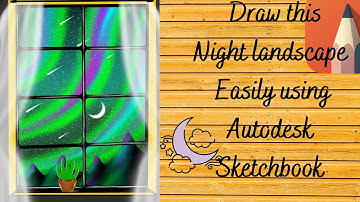 Northern Lights Painting/Aurora Painting/Autodesk Sketchbook