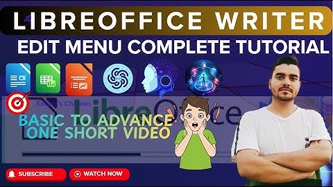 LibreOffice Writer Edit Menu |Full Explanation for CCC & O Level and All Exams Easy to Beginners 🔥🔥