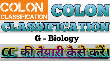 COLON CLASSIFICATION - 9 Learn how to read colon classification.