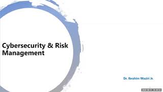 Module 1 - Introduction to Cybersecurity Risk Management
