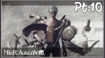 NieR Automata Walkthrough Part 10 - Boss So-Shi, Eve, Ending A
