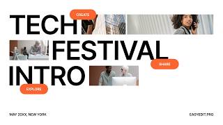 Tech Festival Intro | Premiere Pro Corporate Slides