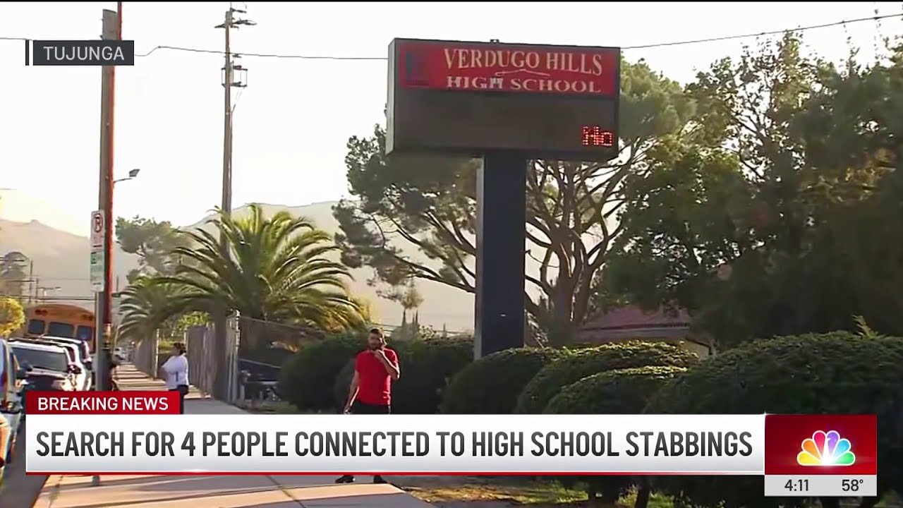 4 people sought in stabbing attack at Verdugo Hills HS in Tujunga - YouTube