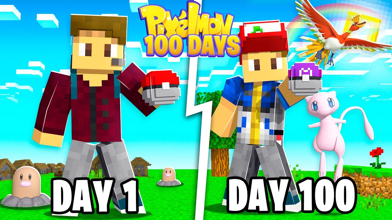 I Spent 100 Days In Minecraft Pixelmon Pokemon In Minecraft Youtube I Spent 100 Days In Minecraft Pixelmon Pokemon In Minecraft Youtube
