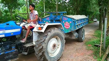 Digital unloading facilities of tractors | unload river sand over rough roads through hydraulics