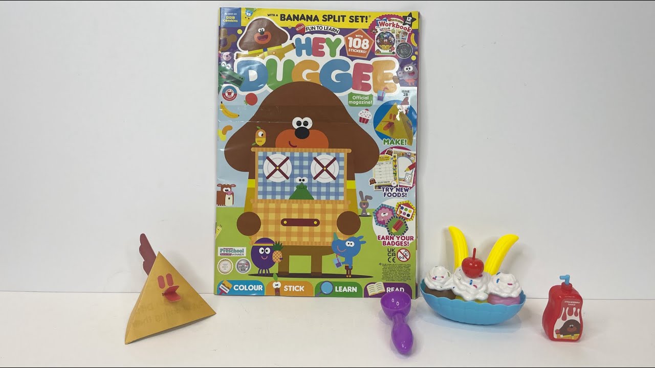 Журнал Hey Duggee, выпуск 28, с набором для бананового сплита 🍌🍌🍌