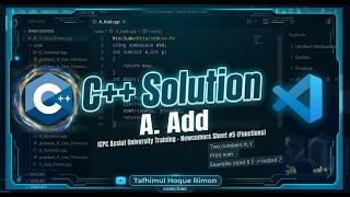 A. Add Solution | ICPC Assiut University Newcomers Sheet #5 (Functions) | C++ |Codeforces Gym
