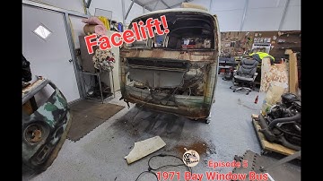 1971 T2 Volkswagen bay window bus repair Ep. 5 Nose removal.