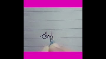 How to write Sofia in cursive writing please subscribe