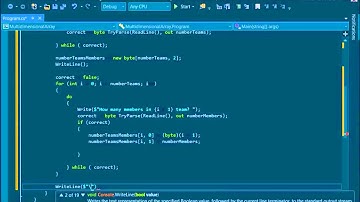 C# 6.0 Tutorial - Fundamentals - 17. Multidimensional Array