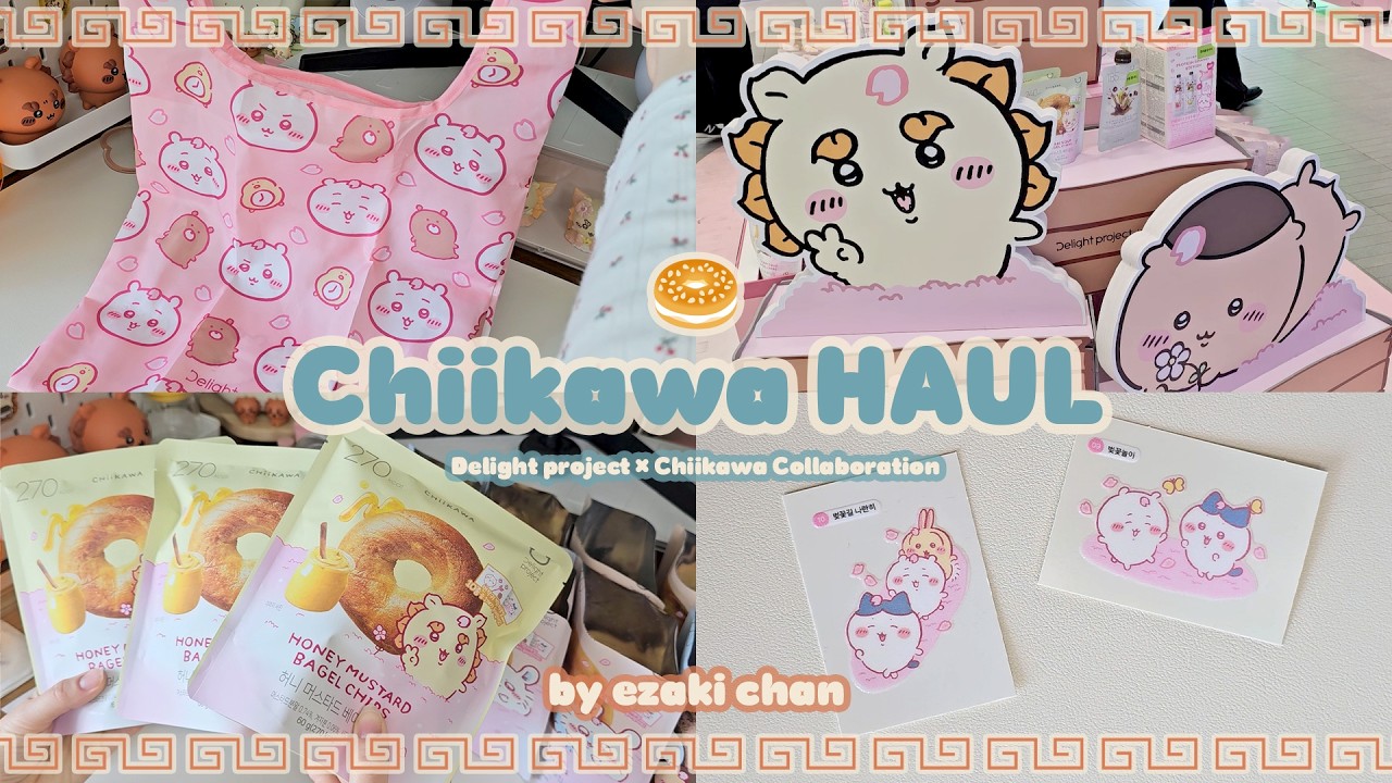 Chiikawa HAUL]🇰🇷 Chiikawa×Olive Young🥯 Unboxing 18 Bagel Chips