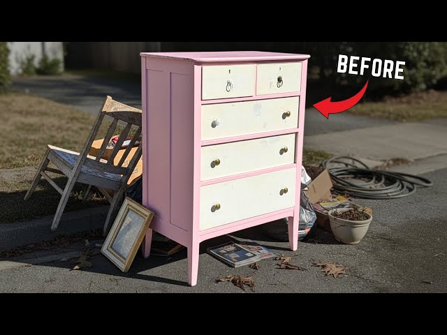 distressed pink dresser girly pink dresser